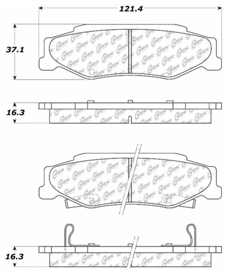Centric Rear Disc Brake Pad for Corvette, XLR (103.07320)