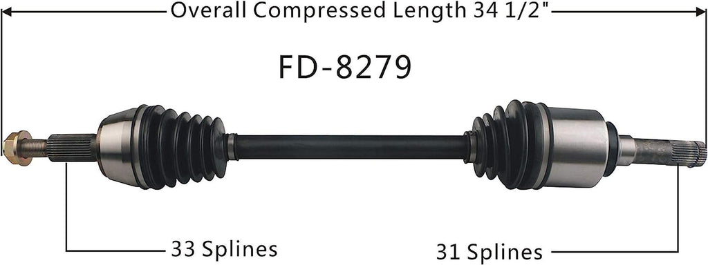 FD-8279 CV Axle, 1 Pack