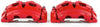 Front S5060 Pair of High-Temp Red Powder Coated Calipers