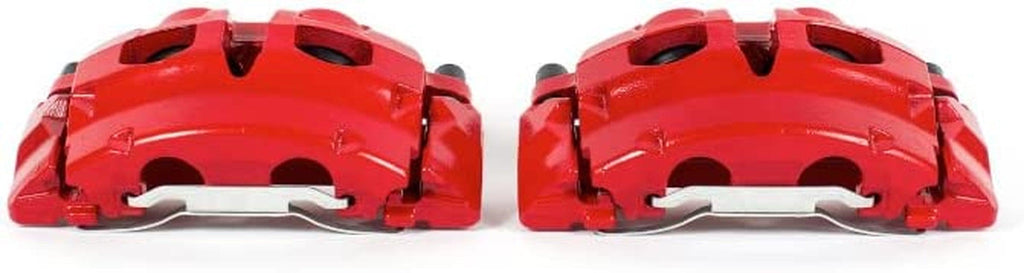 Front S5060 Pair of High-Temp Red Powder Coated Calipers