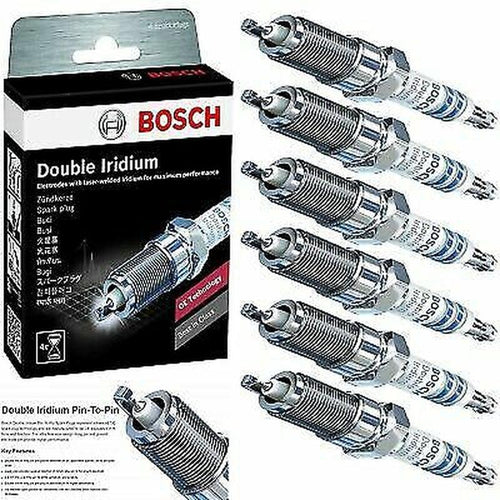 6 Double Iridium Spark Plug Boschs 1992-1995 for GMC JIMMY V6-4.3L