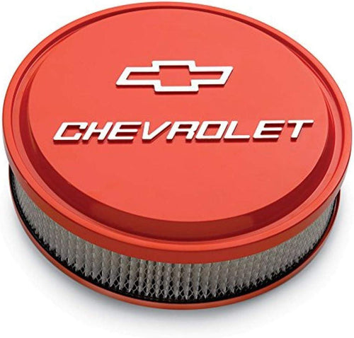 141-831 - Slant Edge Bowtie Air Cleaner, Chevy Orange