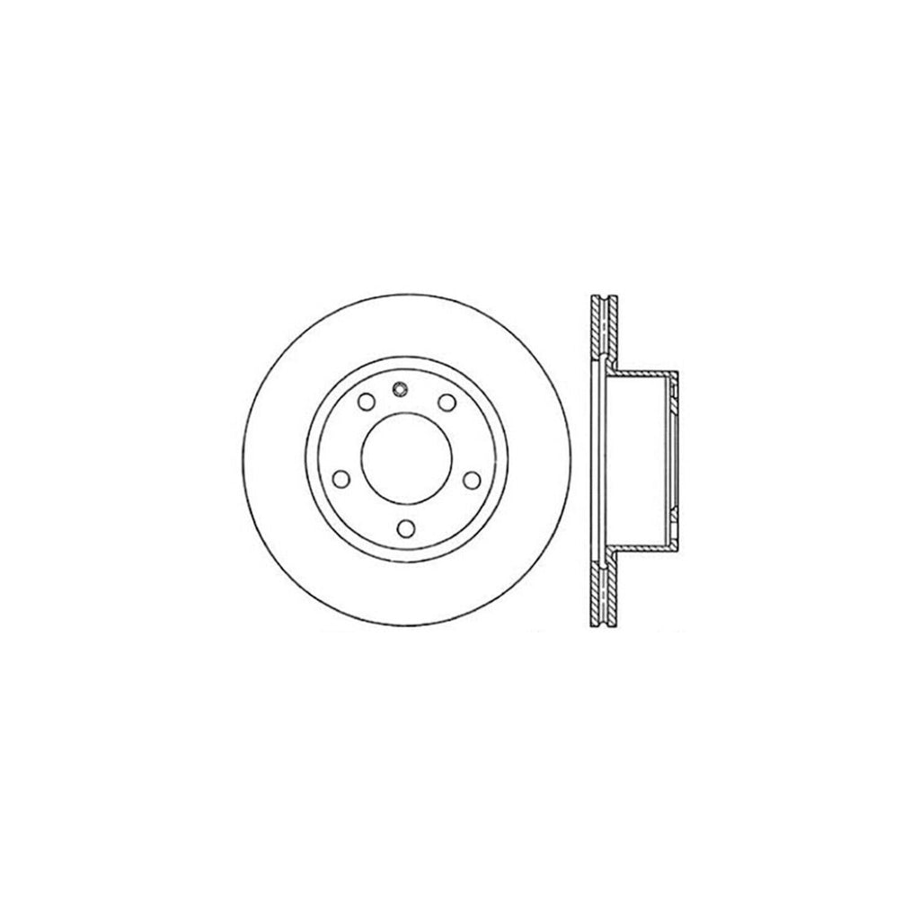 Centric Front Disc Brake Rotor for 528E, 524Td, 533I (121.34015)