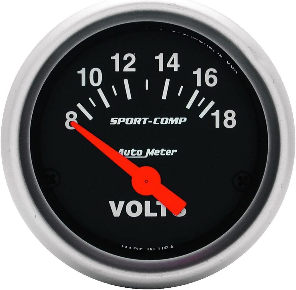 3391 Sport-Comp Electric Voltmeter Gauge, 2.3125 In.