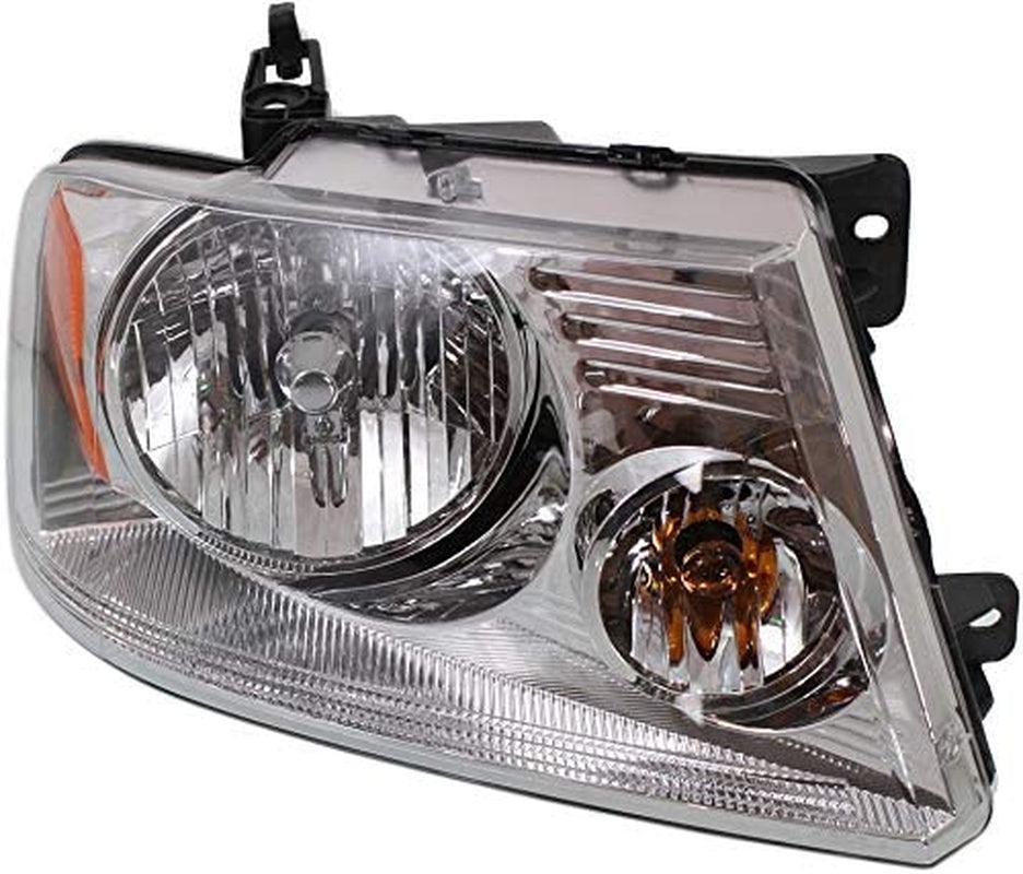 Headlight for FORD F-150 04-08 RH Assembly Halogen W/Chrome Trim New Body Style