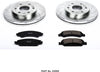 K2069 Front Z23 Carbon Fiber Brake Pads with Drilled & Slotted Brake Rotors Kit