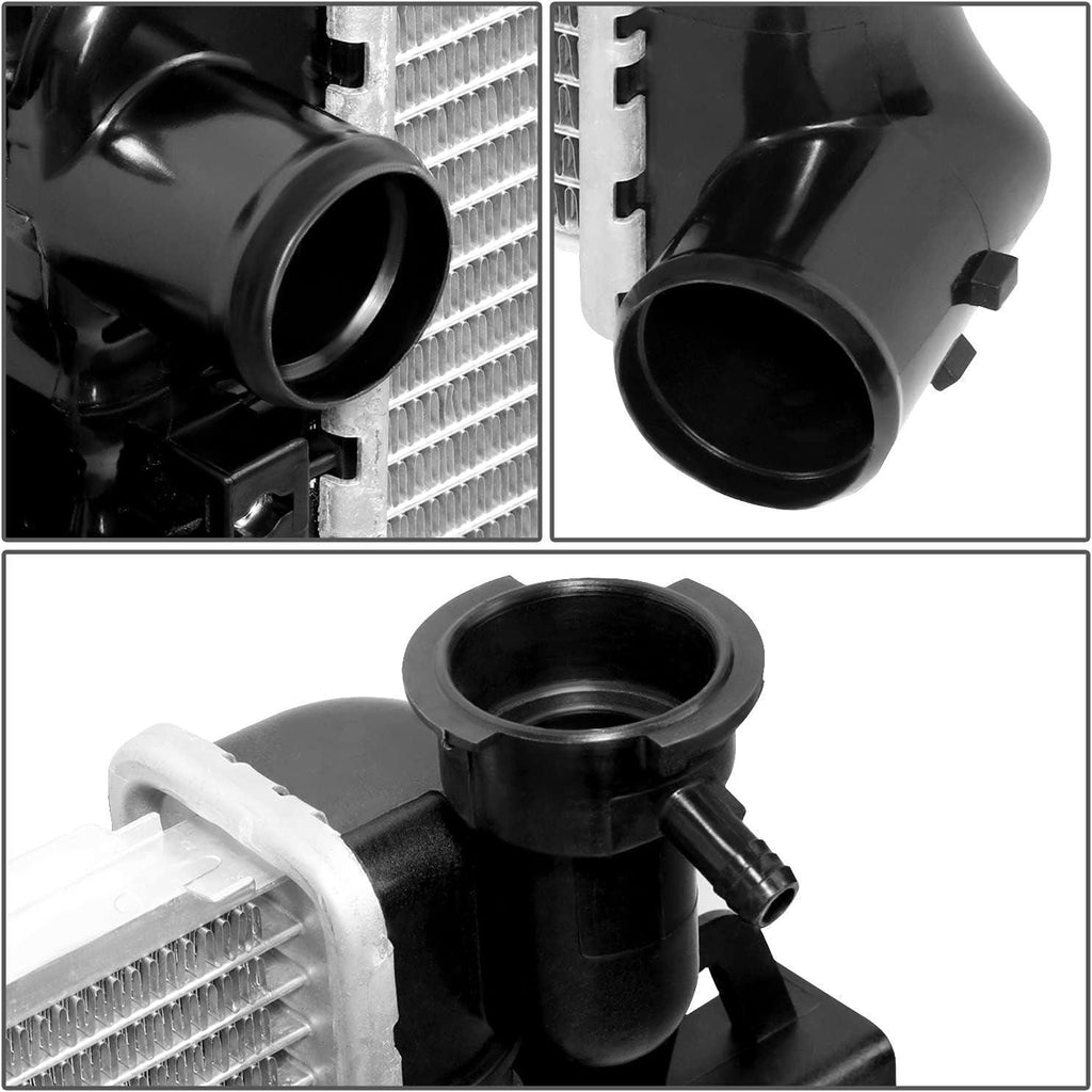 OEM-RA-2975 OE Style 1-Row Aluminum Core Radiator Compatible with 2007 Liberty, 19-15/16" W X 19-15/16" H X 1-1/16" D,1-1/2" Inlet / 1-13/16" Outlet