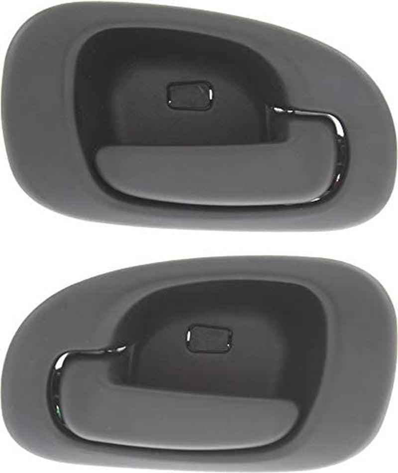 Interior Door Handle Set Compatible with 1998-2004 Dodge Intrepid Rear, Driver and Passenger Side Textured Black Sedan
