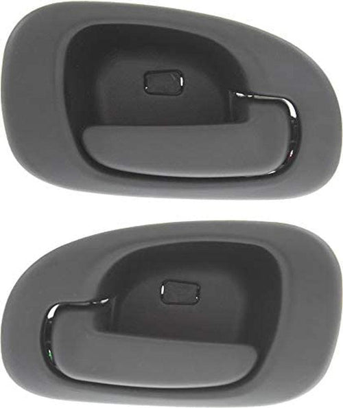 Interior Door Handle Set Compatible with 1998-2004 Dodge Intrepid Rear, Driver and Passenger Side Textured Black Sedan