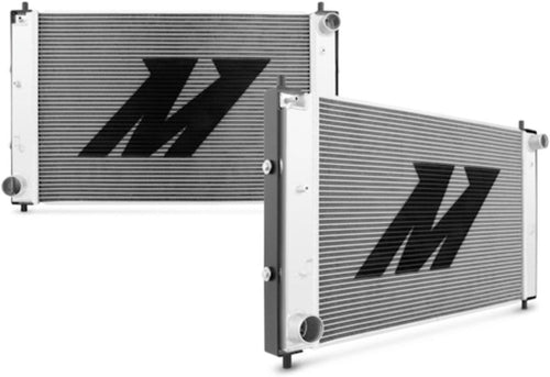 MMRAD-MUS-97B Bracketed Aluminum Radiator Compatible with Ford Mustang Manual 1997-2004 Silver