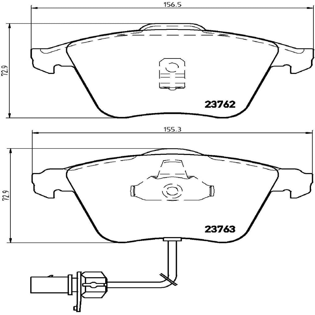 Front Disc Brake Pad Set for CC, S4, Passat, R32, A6 Quattro+More (P85056)