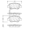 Centric Rear Disc Brake Pad for 09-14 Corolla (102.15720)