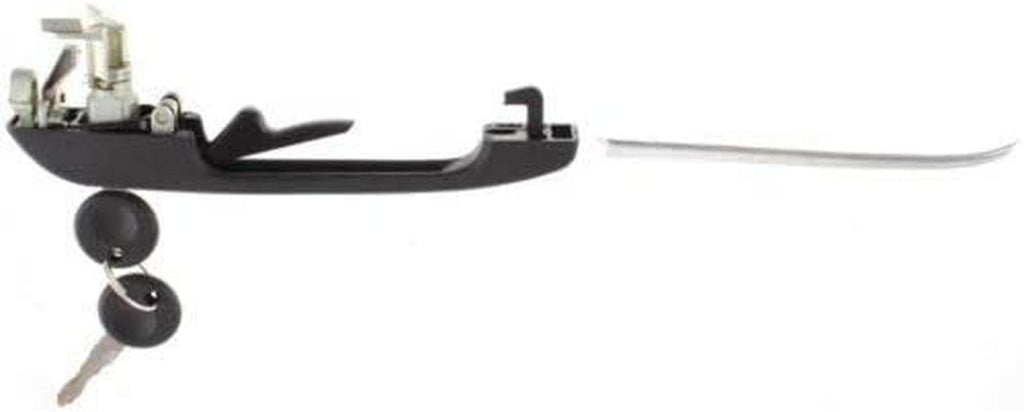 Front Exterior Door Handle Set of 2 Compatible with 1979-1984 Volkswagen Rabbit, Fits 1980-1983 Volkswagen Rabbit Pickup Textured Black Driver Side