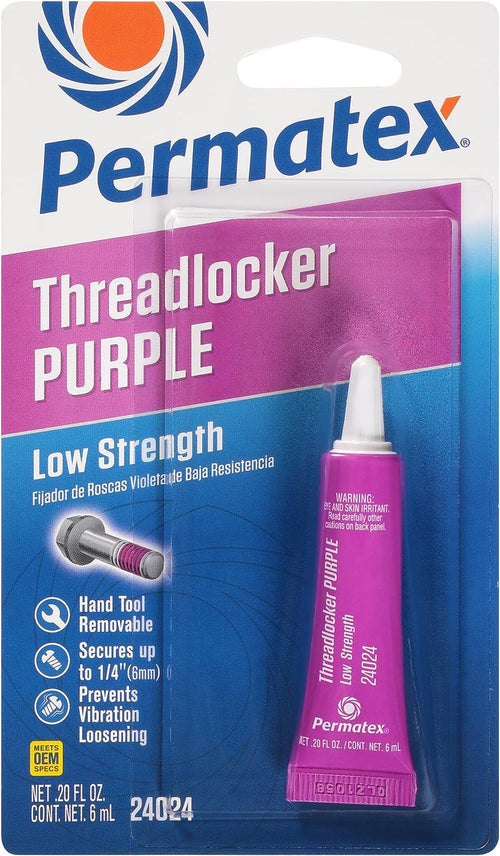 Permatex 24024 Low Strength Threadlocker Purple, 6 Ml Tube
