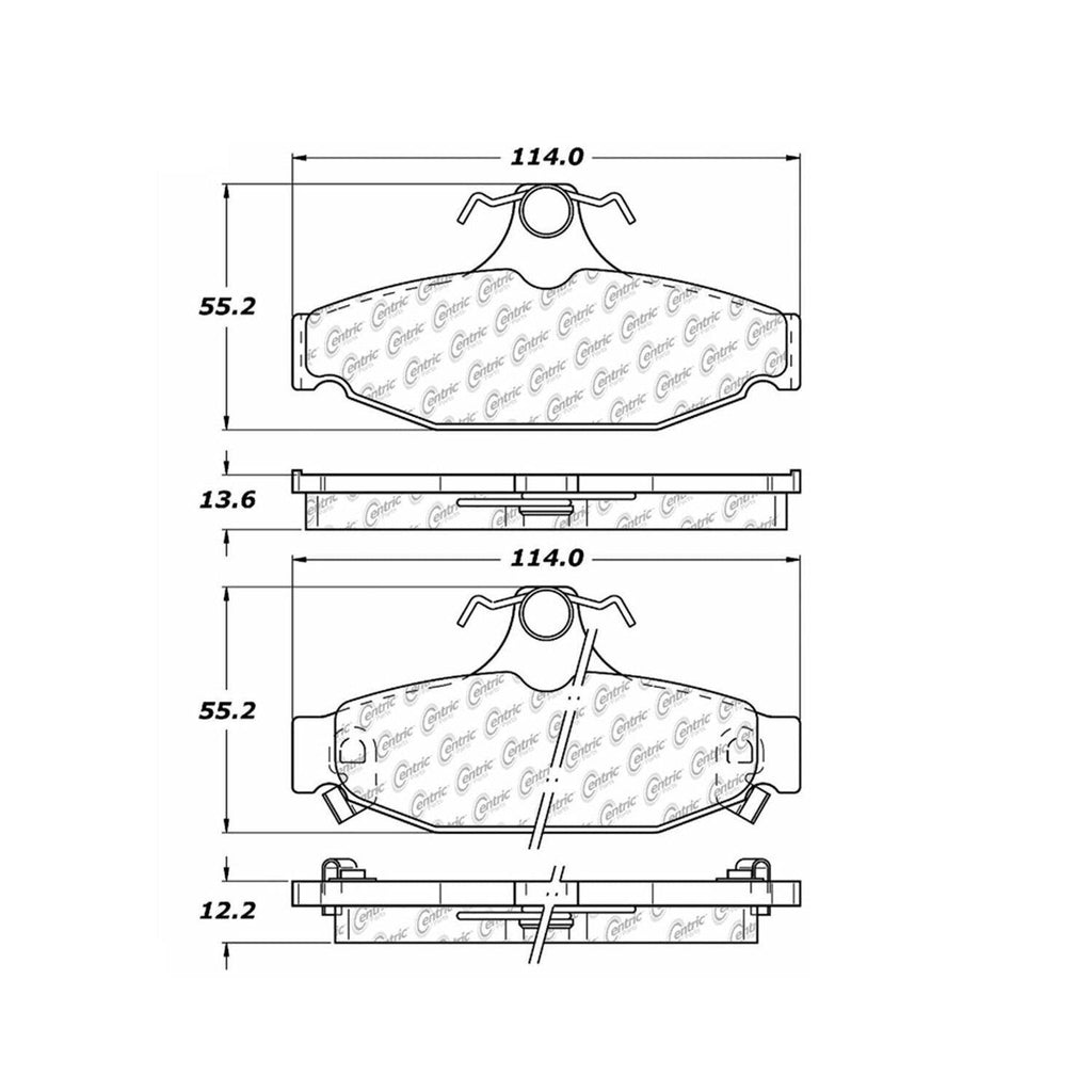 Centric Rear Disc Brake Pad for Camaro, Firebird, Corvette (300.04130)