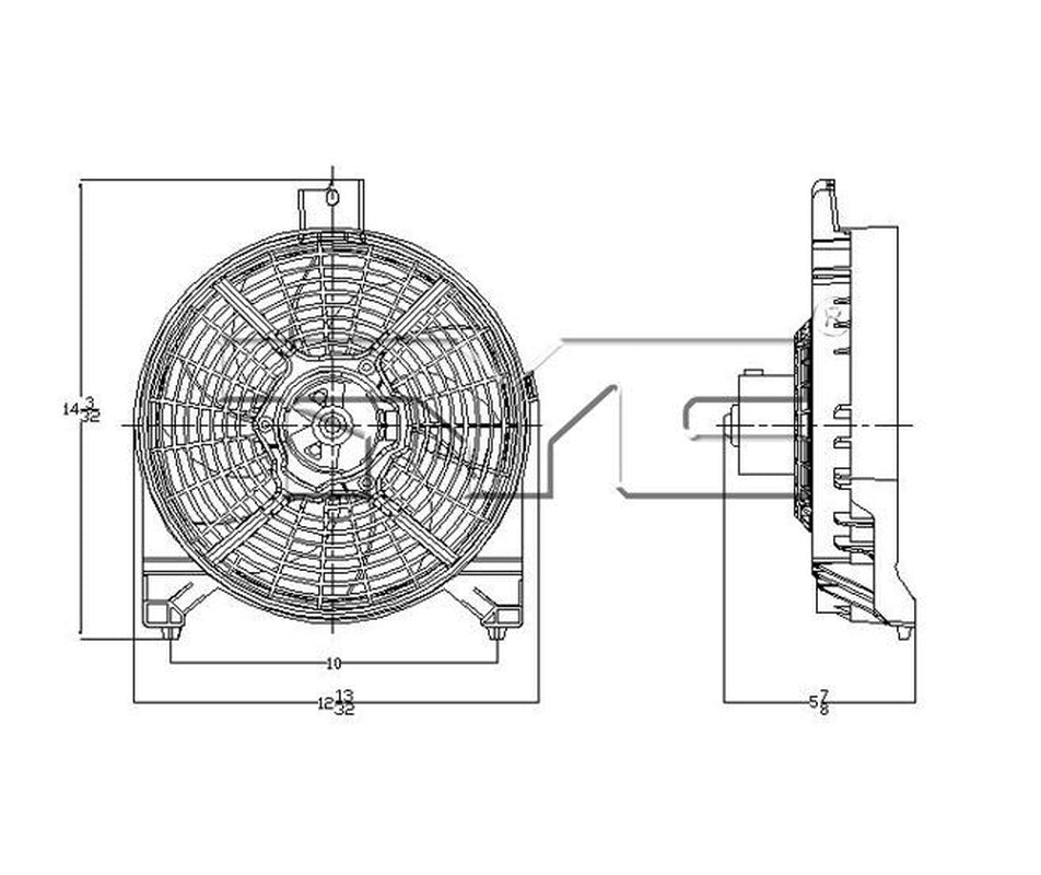 TYC A/C Condenser Fan Assembly for Armada, QX56, Titan 611180