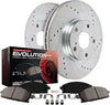 K6818 Front Z23 Carbon Fiber Brake Pads with Drilled & Slotted Brake Rotors Kit