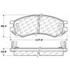 Centric Front Disc Brake Pad for Saturn (103.05070)
