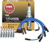 NGK Wire & 6 G-Power Platinum Spark Plugs Kit for Chevrolet GMC Oldsmobile 4.3