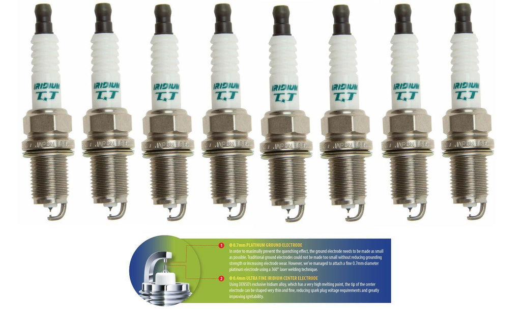 Denso Iridium TT Spark Plugs IK20TT / 4702 Set of 8