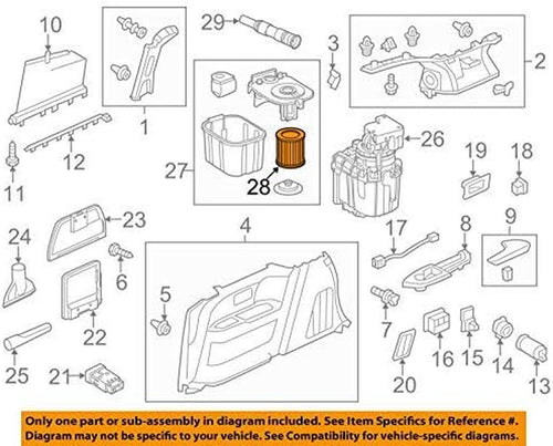 Genuine Parts - Filter Assy. (84905-TK8-A01)