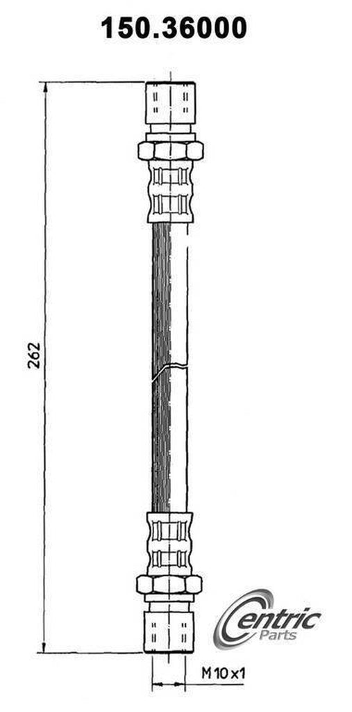 Centric Brake Hydraulic Hose for Kadett, Opel 150.36000