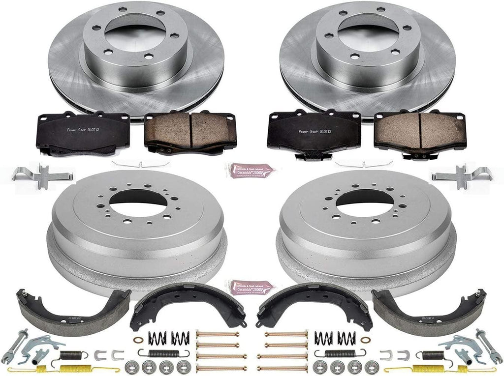 KOE15096DK Autospecialty Front and Rear Replacement Brake Kit-Oe Brake Drums & Ceramic Brake Pads