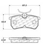 Centric Rear Disc Brake Pad for Fiesta, Focus (102.08860)