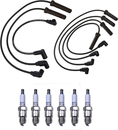 Denso Wire Set 7Mm & 6 U-Groove Design Spark Plugs 0.044 Kit for GM 2.8L 3.1L V6