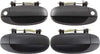 Front and Rear Exterior Door Handle Set of 4 Compatible with 2004-2006 Chevrolet Aveo, Fits 2006-2011 Chevrolet Aveo5 Textured Black Driver and Passenger Side