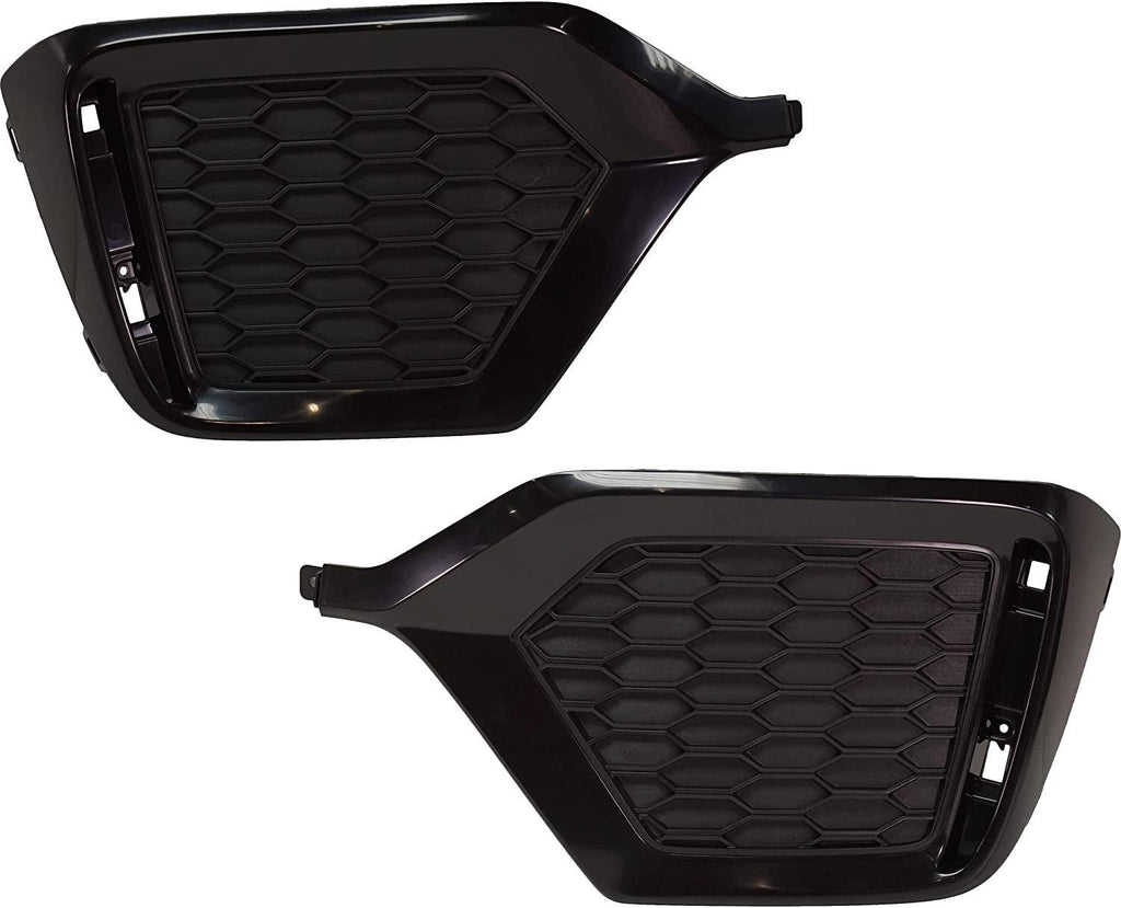 Rear, Driver and Passenger Side Bumper Trim Set of 2 Compatible with 2017-2019 Honda Civic