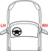 Door Handle for 2005 Mazda 3 SP23 2.3L Front or Rear Left Side Exterior Plastic Smooth Black