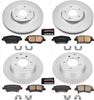 CRK5376 Coated Brake Rotor & Ceramic Brake Pads- Front & Rear