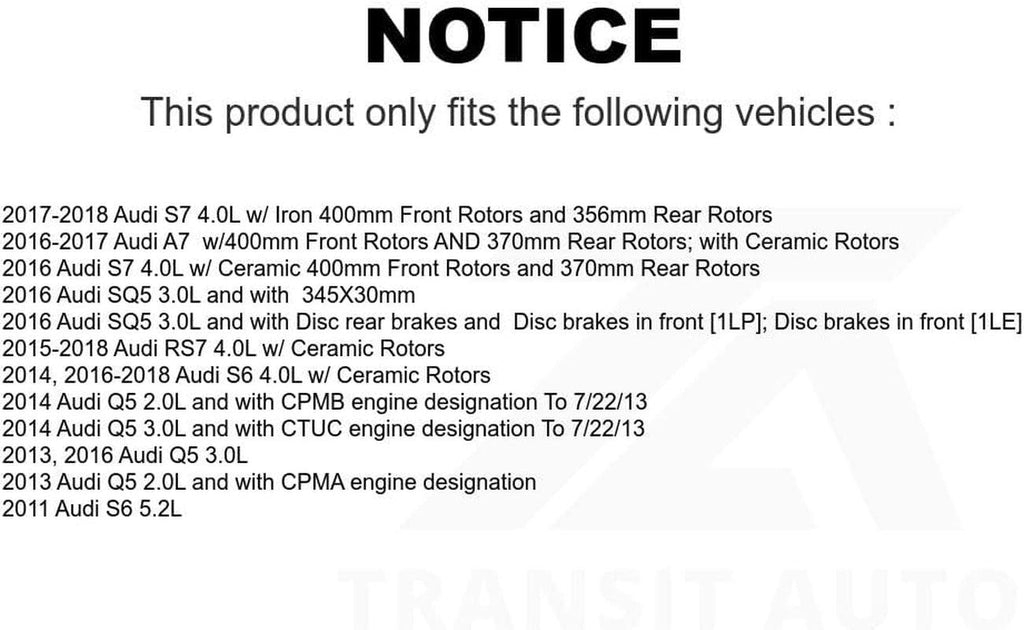 Mpulse Front Disc Brake Pads Wear Sensor SEN-2BWS0016 for Audi Q5 A6 Quattro A7 SQ5 S6 S7