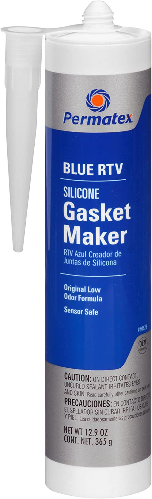 Permatex 80628-12PK Sensor-Safe Blue RTV Silicone Gasket Maker, 11 Oz. (Pack of 12)