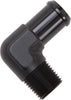 8165 Heater Hose Fitting 90 Degree 1/2 In. NPT and 3/4 In. Barb Black Heater Hose Fitting