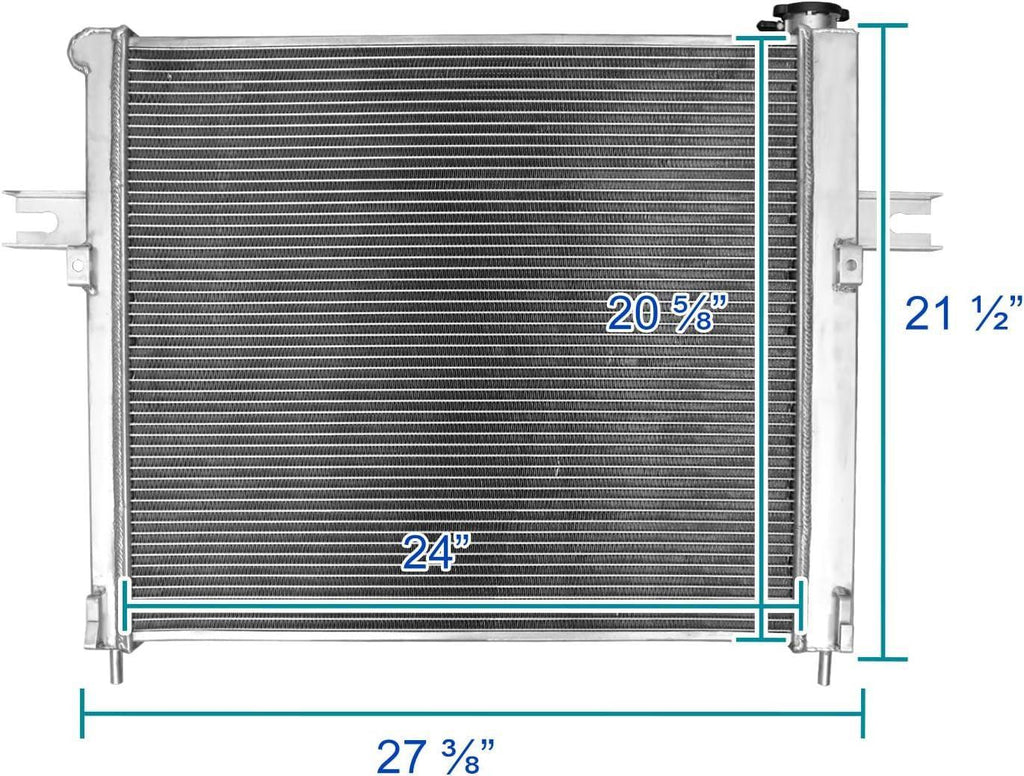 2 Row Aluminum Cooling Radiator Compatible with Jeep Grand Cherokee 4.0L L6 Limited 1999-2004