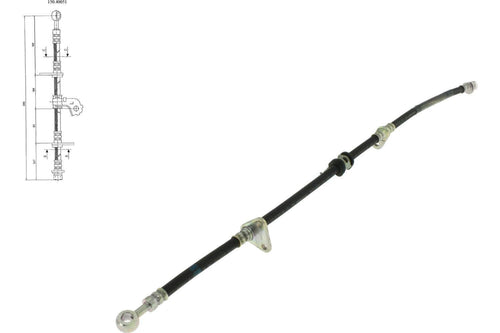 Front PAIR Centric Brake Hydraulic Hose for 1994-2001 Acura Integra (36457)
