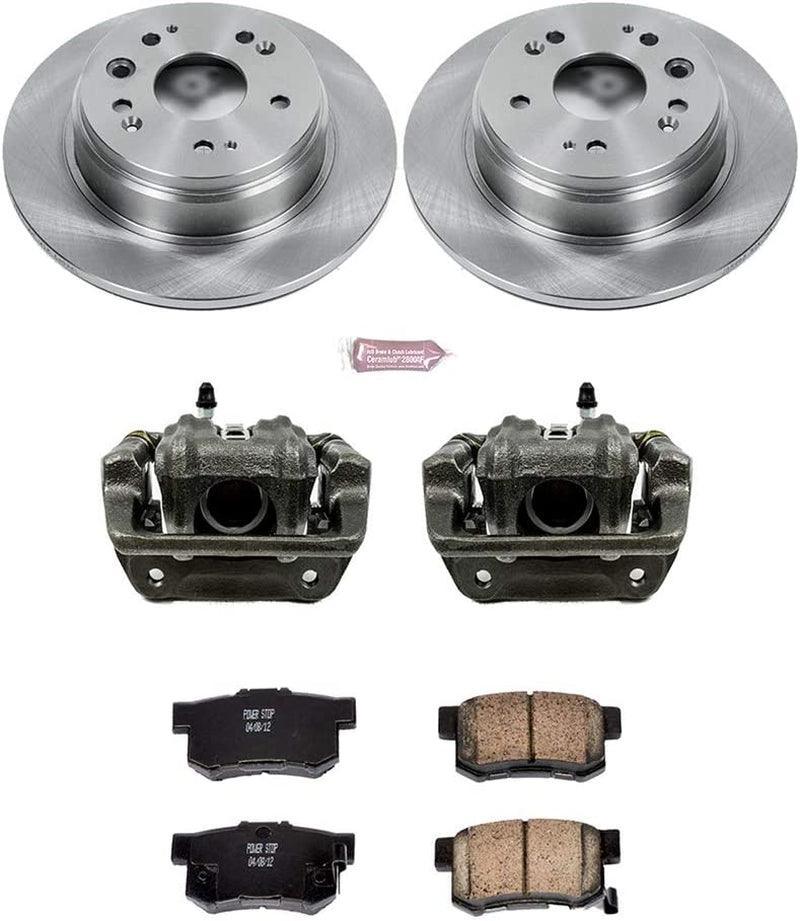 KCOE6172 Autospeciality Replacement Rear Caliper Kit- OE Rotors, Ceramic Brake Pads, Calipers