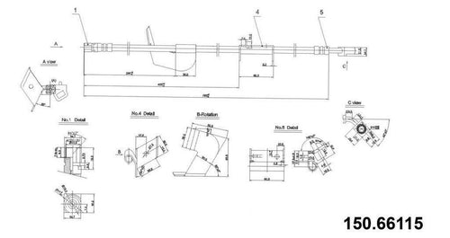 Brake Hydraulic Hose for Express 3500, Savana 3500, Express 2500+More 150.66115