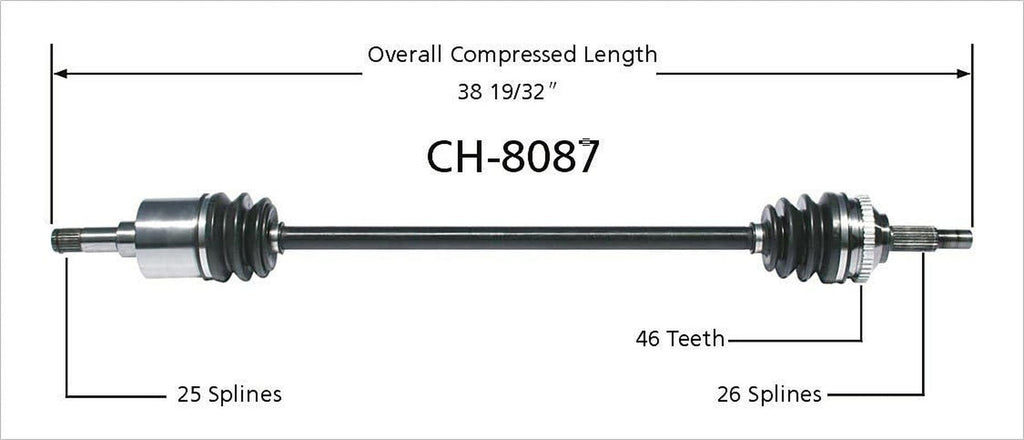 CH-8087 CV Axle Shaft
