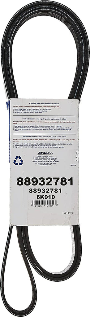 Gold 6K910 Standard V-Ribbed Serpentine Belt