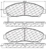 Centric Front Disc Brake Pad for Pilot, MDX, RLX, Ridgeline, ZDX (105.13780)