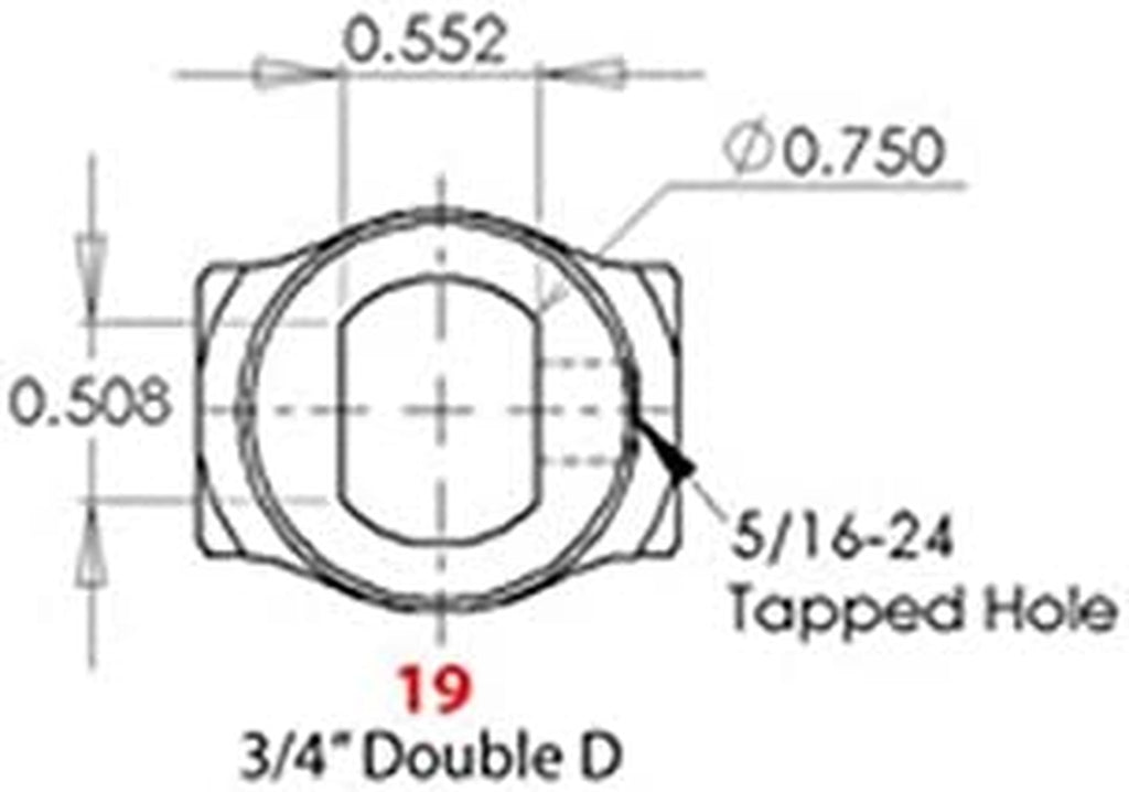 Mfg 401-51219 U-Joint 3/4-36 X 3/4 DD