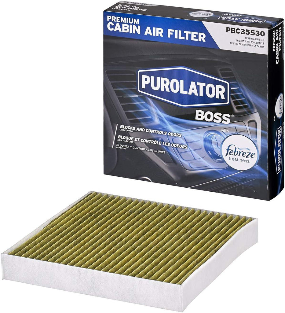 PBC35530 boss Premium Cabin Air Filter with Febreze Freshness Fits Select Mitsubishi, Nissan, Infiniti