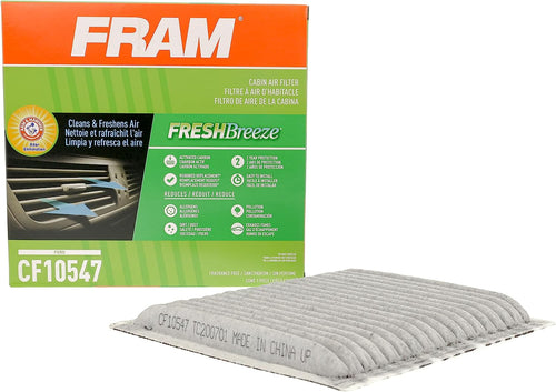 Fresh Breeze Cabin Air Filter with Arm & Hammer Baking Soda, CF10547 for Ford Vehicles