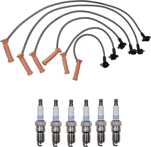 Denso Wire Set 8Mm & 6 Platinum TT Spark Plugs 0.040 Kit for Ford 4.0L V6 VIN E