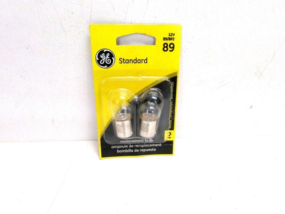 NOS! GE STANDARD 89 12V 89/BP2 AUTOMOTIVE MINIATURE LAMP BULB 2-PACK - greatparts