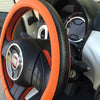Orange+Carbon Fiber Style Slip-On Steering Wheel Cover Tight Fit Sport New 2019